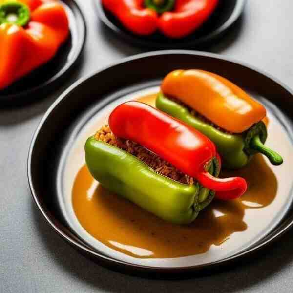 Перец фаршированный рисом и овощами